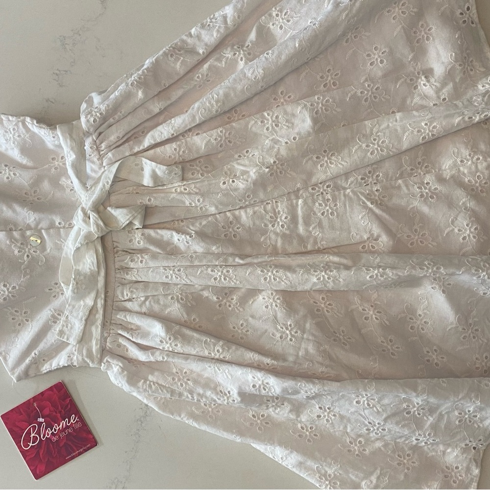 Bloom White Dress with Colorful Embellishments - Picture 3 of 3